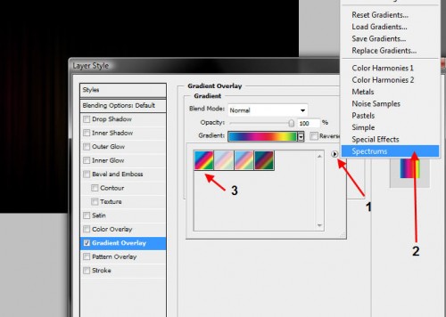 3-grad-500x3561 Как создать простой, но элегантный абстрактный узор из спектральных линий в Photoshop