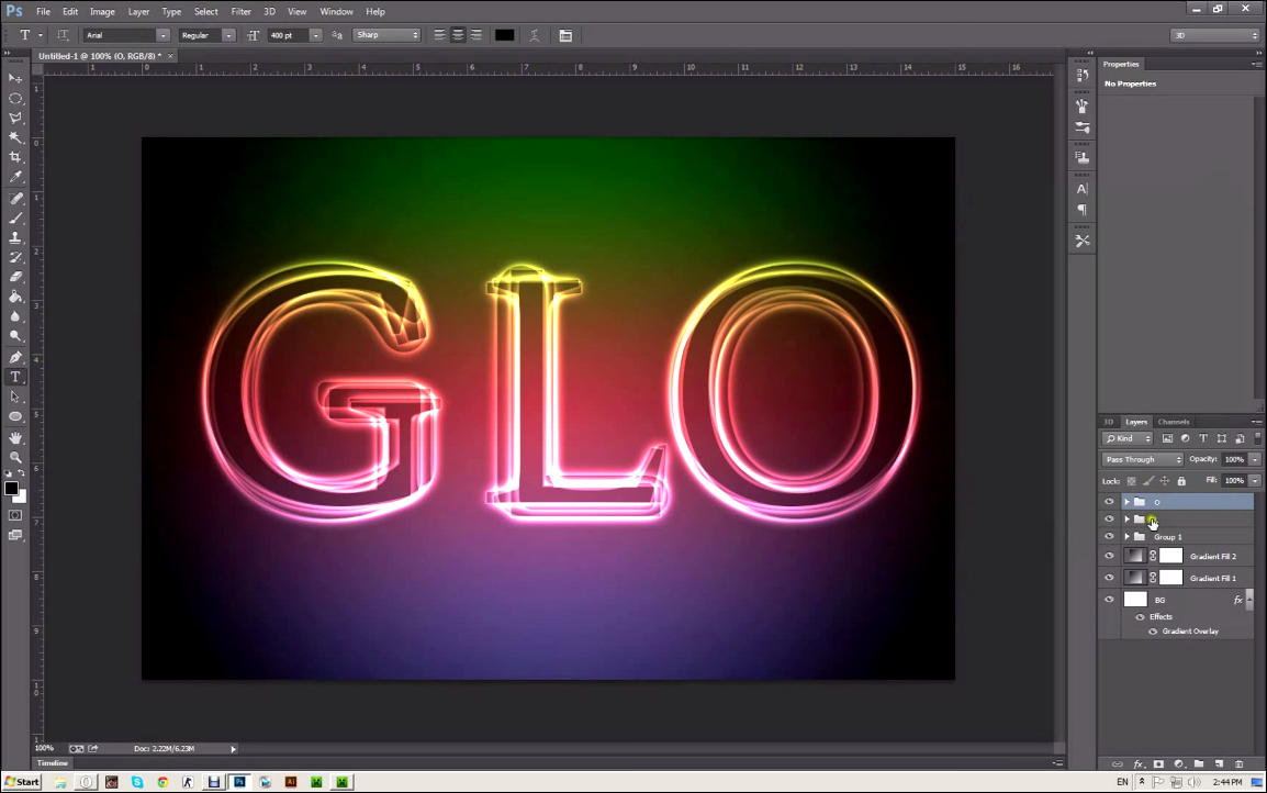 glow-11 Создание светящегося текста в Photoshop