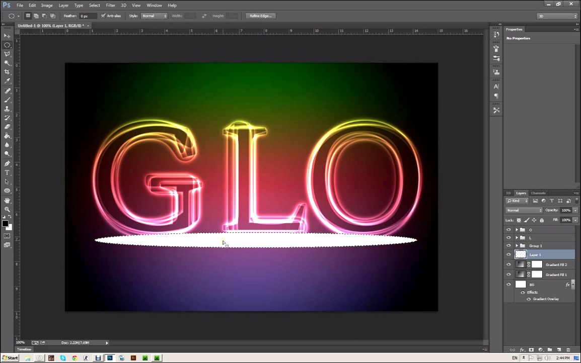 glow-12 Создание светящегося текста в Photoshop