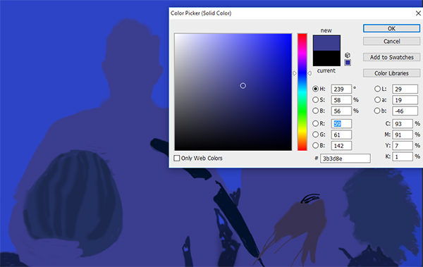solid-colour-layer-eyes-new1 Как добавить цвет на старую фотографию в Photoshop