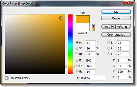 color-picker1 Текст с эффектом взрыва в Photoshop