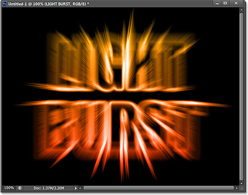 effect-radial-blur1 Текст с эффектом взрыва в Photoshop
