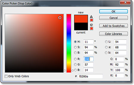 photoshop-color-picker1 Текст с эффектом взрыва в Photoshop