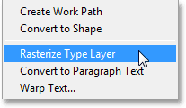 type-rasterize1 Текст с эффектом взрыва в Photoshop