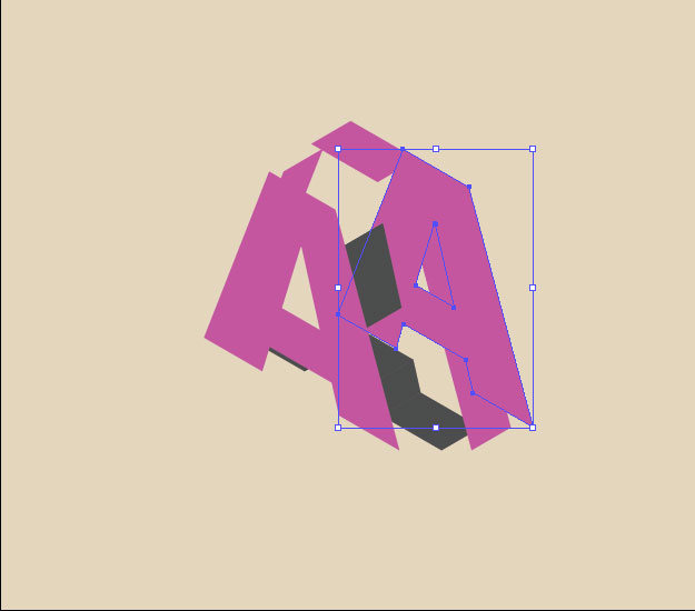 step101 3D-эффект разобранной буквы в Illustrator