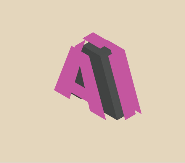 step111 3D-эффект разобранной буквы в Illustrator