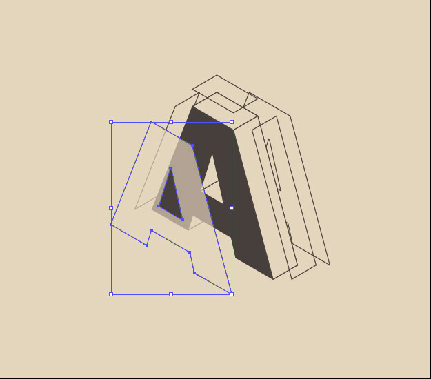 step151 3D-эффект разобранной буквы в Illustrator