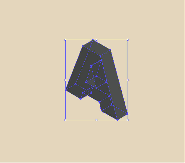 step51 3D-эффект разобранной буквы в Illustrator
