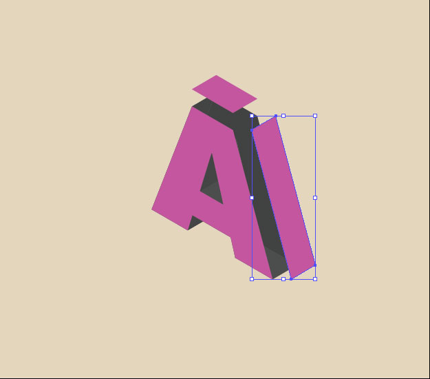 step71 3D-эффект разобранной буквы в Illustrator